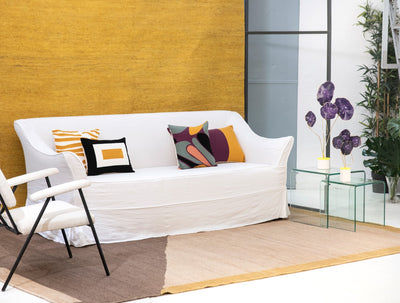BEE MORADO Y MOSTAZA 40X70