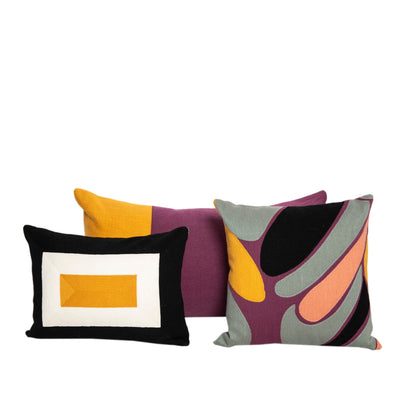 BEE MORADO Y MOSTAZA 40X70