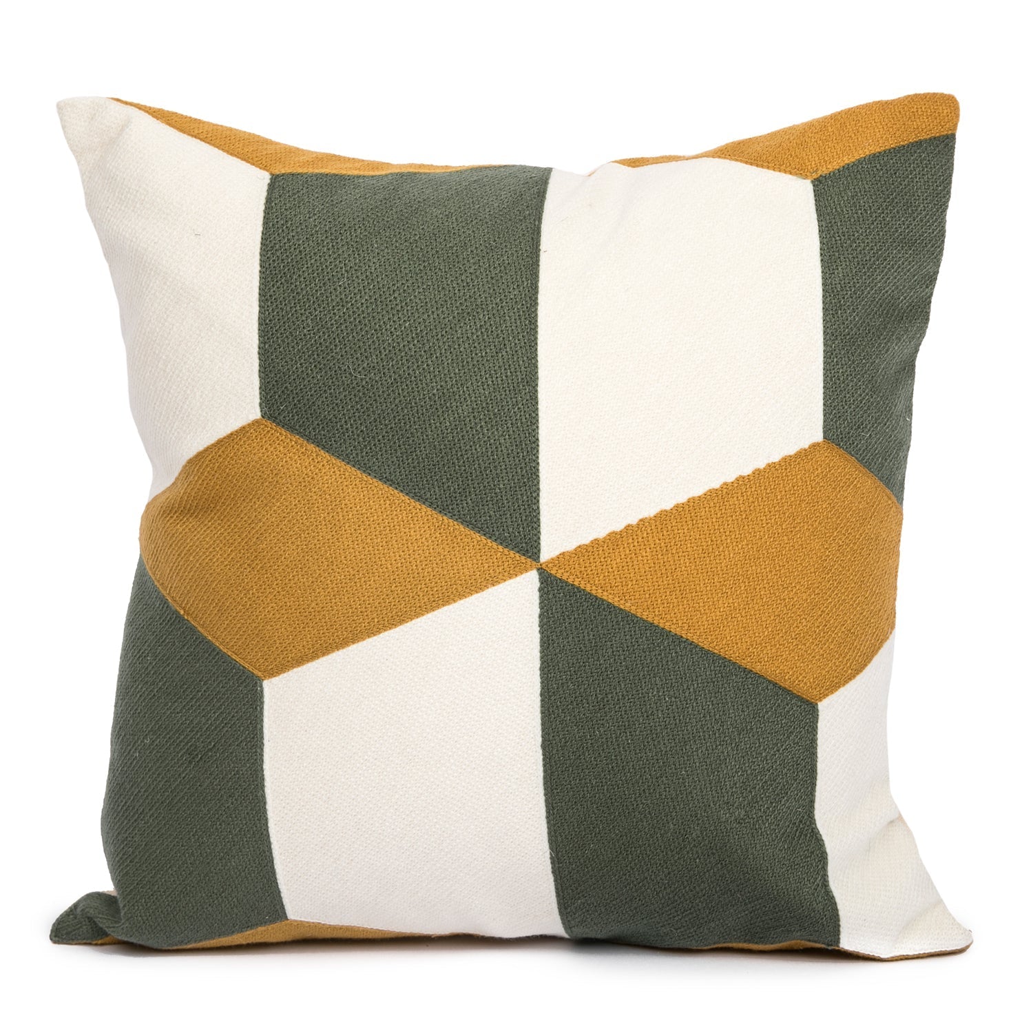 SILK HUESO MOSTAZA Y VERDE HOJA SECA 40X40