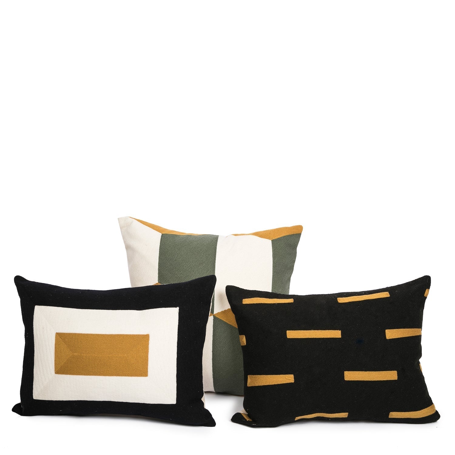 SILK HUESO MOSTAZA Y VERDE HOJA SECA 40X40
