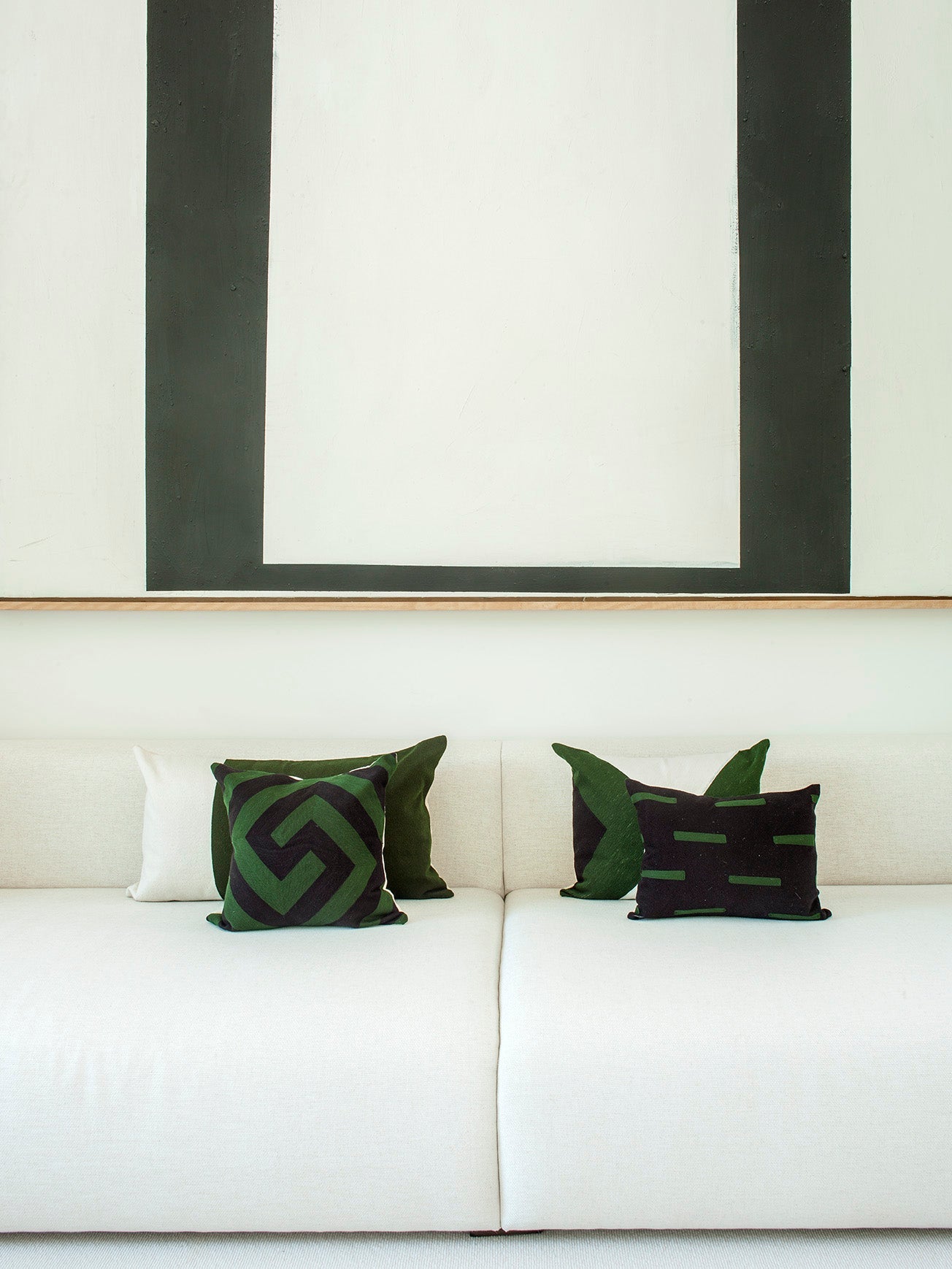 RECH NEGRO Y VERDE CAZA 40X40