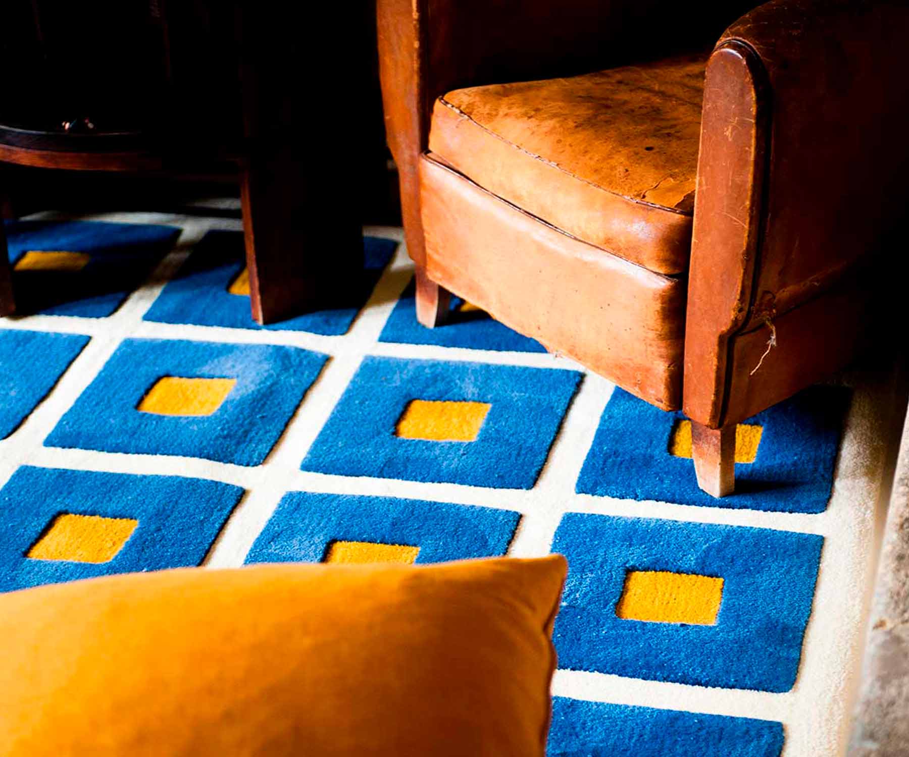 Alfombra DAMAS AZUL - Kilombo Rugs